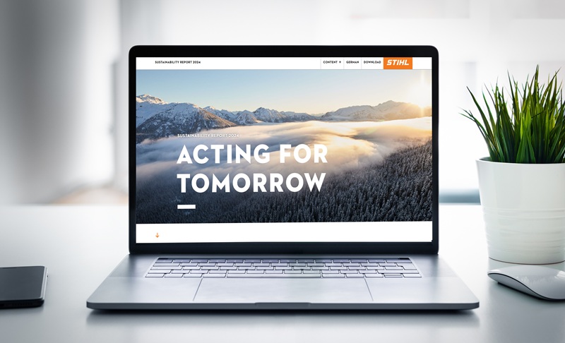 El Informe de Sostenibilidad 2024 de STIHL presenta las medidas y los avances realizados en las áreas de enfoque de los ecosistemas, la circularidad y el cuidado en el último año. Imagen: STIHL.